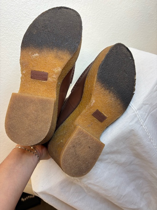 COACH DELANEY WOMENS LEATHER FAUX FUR CHELSEA BOOTS - Picture 6 of 8